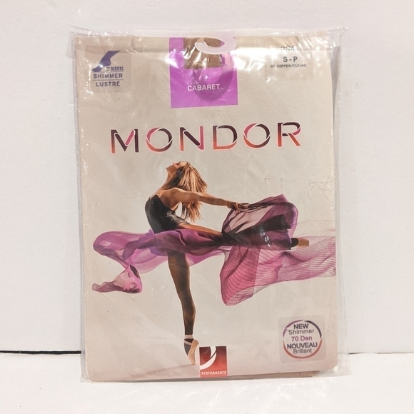 2/$20 Mondor Cabaret shimmer tights small copper - Picture 1 of 7